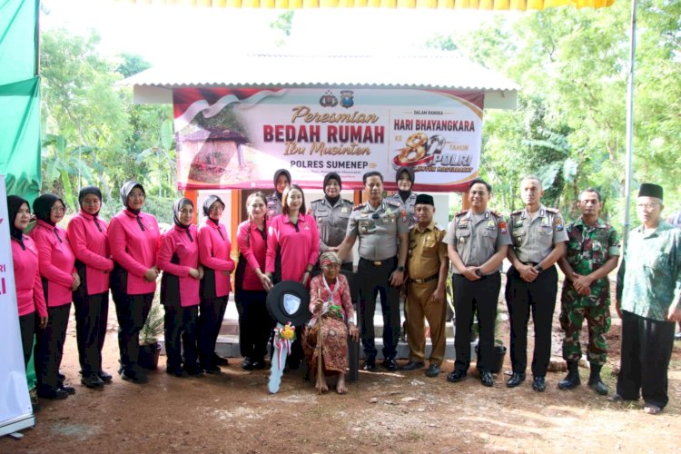 Polres Sumenep Resmikan Bedah Rumah Warga Tak Layak Huni, Wujud Kepedulian Polri di Hari Bhayangkara Ke-80